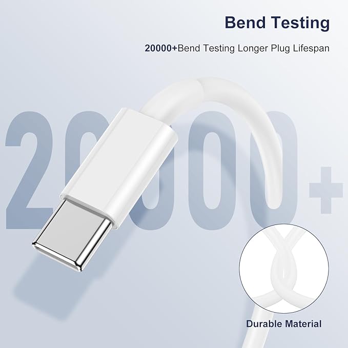 iPhone 17 16 15 Charger,Fast Charger USB C to C Cable and Plug UK 20W