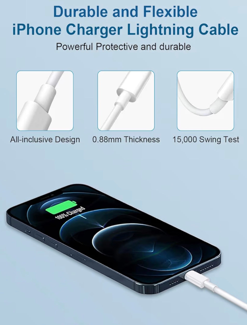 iPhone USB-C to Lightning Fast Charging Cable (2M) – White