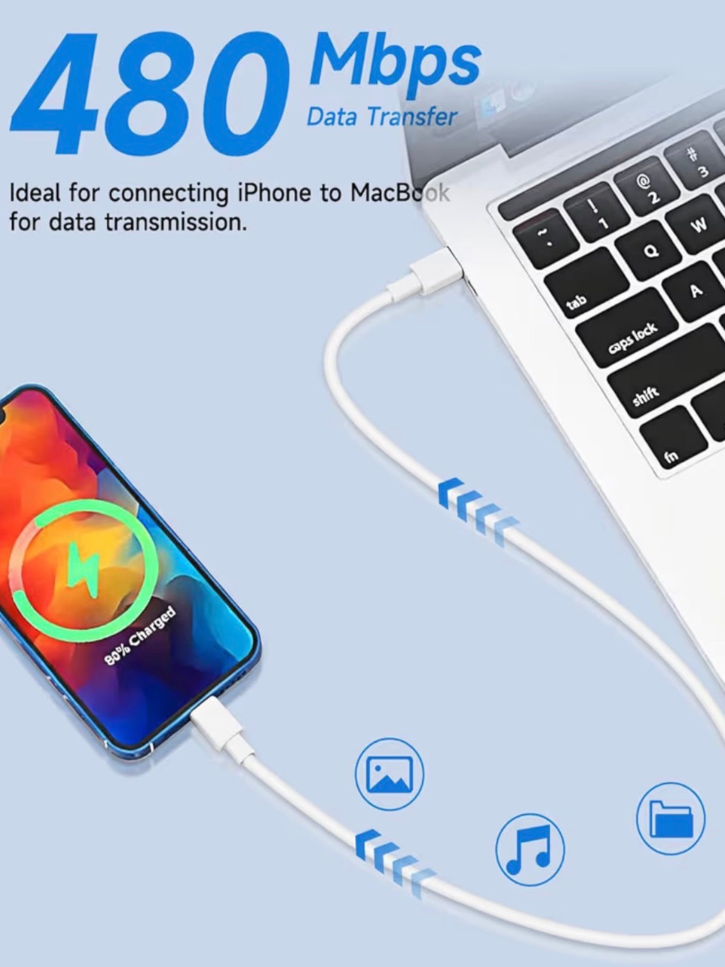 iPhone USB-A to lightning cable (2m)