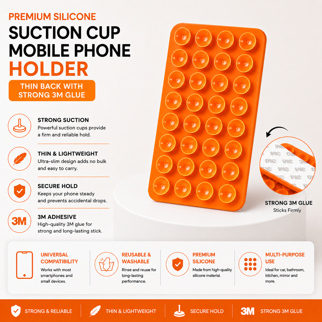 Suction cup Mobile phone holder ￼