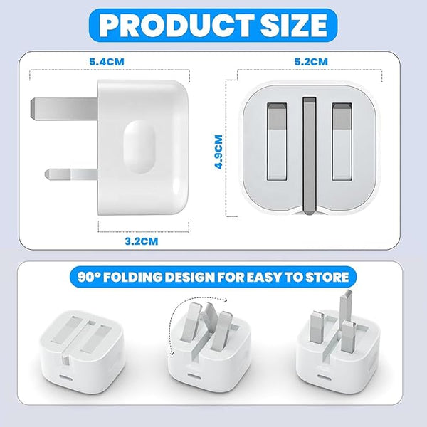 iPad Charger,USB C to Lightening Fast Charging Cable and Plug