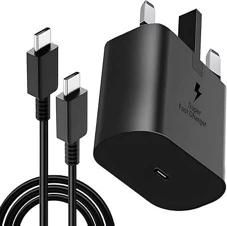 For Samsang 25W Super Fast Charger Plug & USB-C to C charge cable (1m)