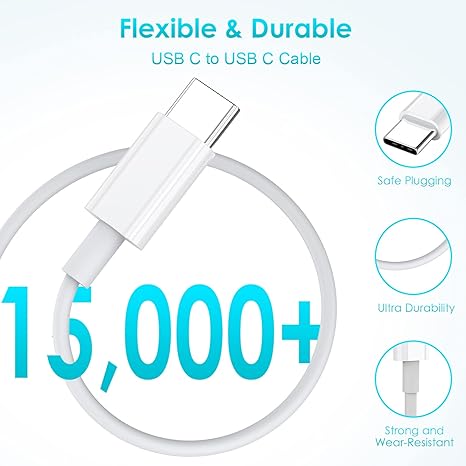 USB C Charger Cable,6FT/1.8M USBC to USBC Cable 100W 5A Type C Charger