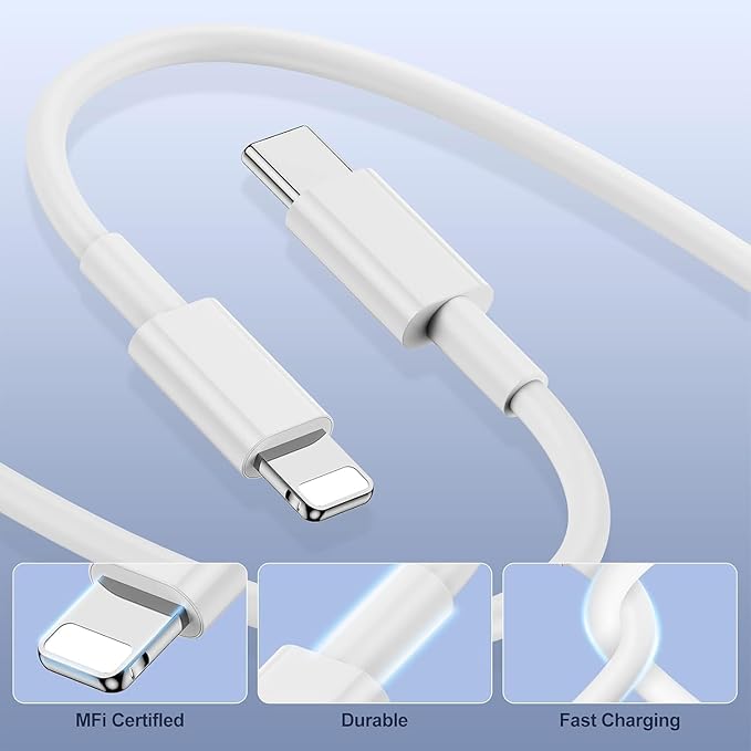 iPad Charger,USB C to Lightening Fast Charging Cable and Plug