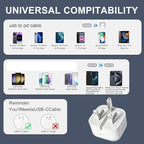 iPad Charger,USB C to Lightening Fast Charging Cable and Plug