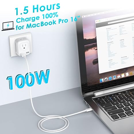 USB C Charger Cable,6FT/1.8M USBC to USBC Cable 100W 5A Type C Charger