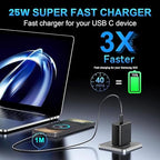 For Samsang 25W Super Fast Charger Plug & USB-C to C charge cable (1m)