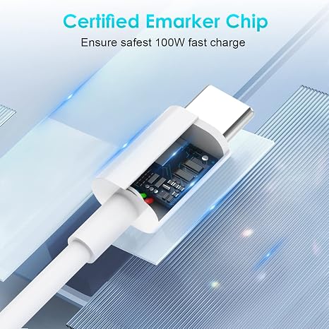 USB C Charger Cable,6FT/1.8M USBC to USBC Cable 100W 5A Type C Charger