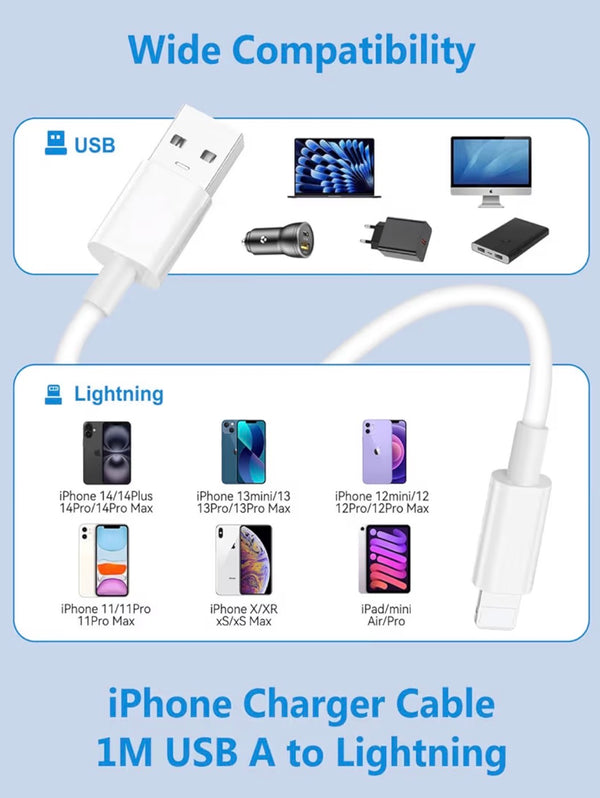 iPhone USB to lightning cable (1m)