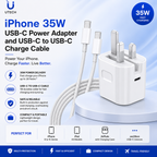 Iphone 35W USB-C power adopter & USB-C to C charge cable (1m)