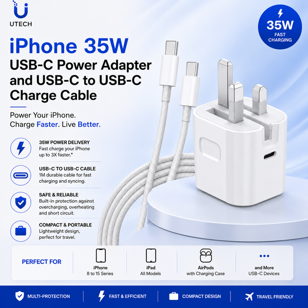 Iphone 35W USB-C power adopter & USB-C to C charge cable (1m)