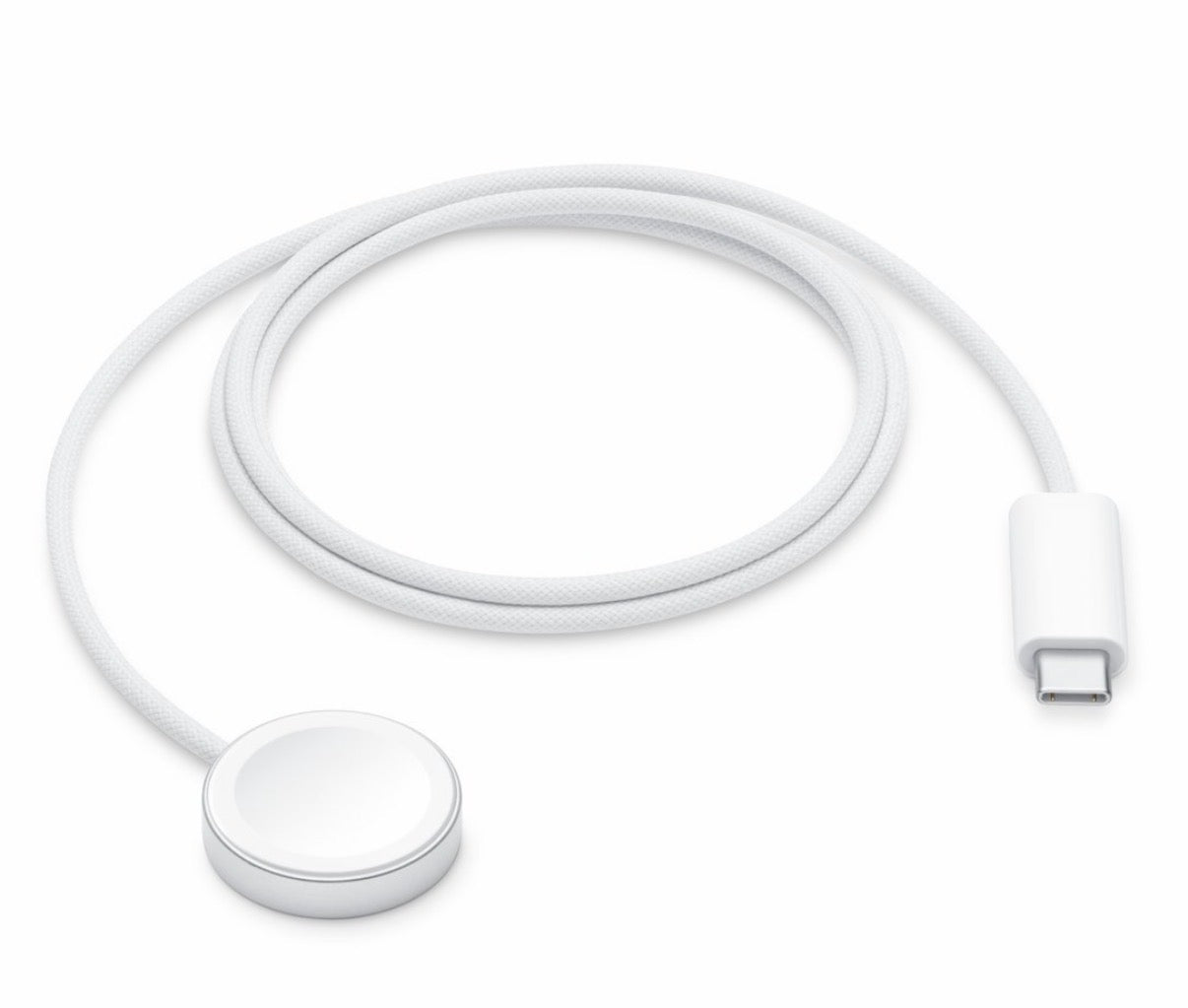 White Magnetic Smart Watch Charger – USB Fast Charging Cable Compatible with Magnetic Charging Watches