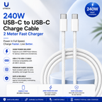 240W USB-C Charge Cable 2m, 6ft USB C to USB C