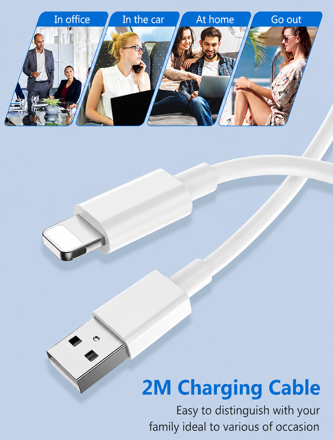 iPhone USB-A to lightning cable (2m)