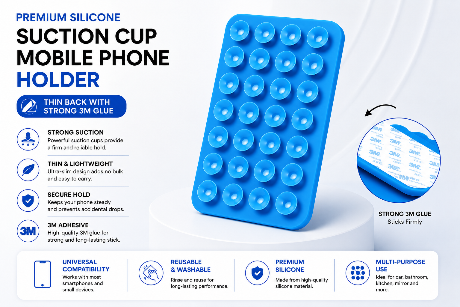 Suction cup Mobile phone holder ￼