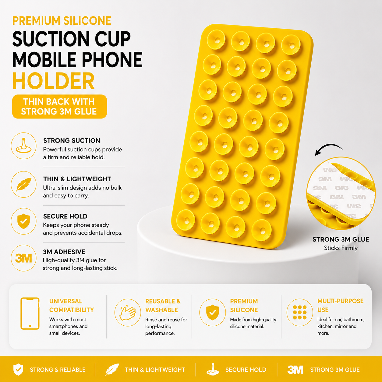 Suction cup Mobile phone holder ￼