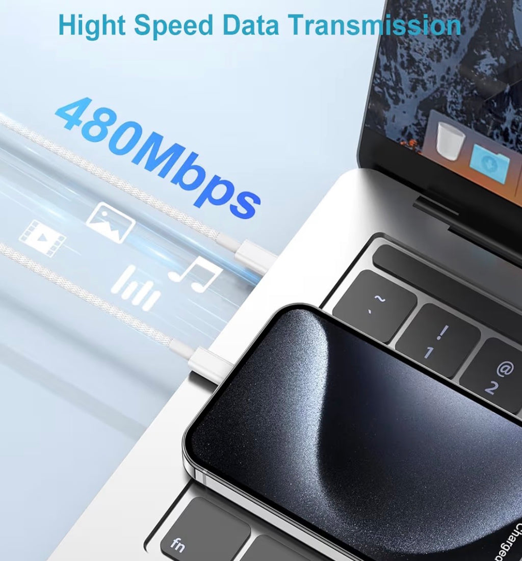 iPhone 60W USB-C to C charge cable (2m)