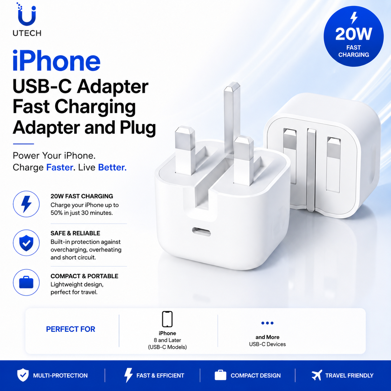 Iphone 20W USB-C power adopter