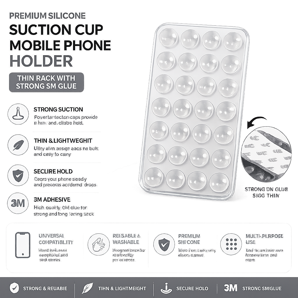 Suction cup Mobile phone holder ￼