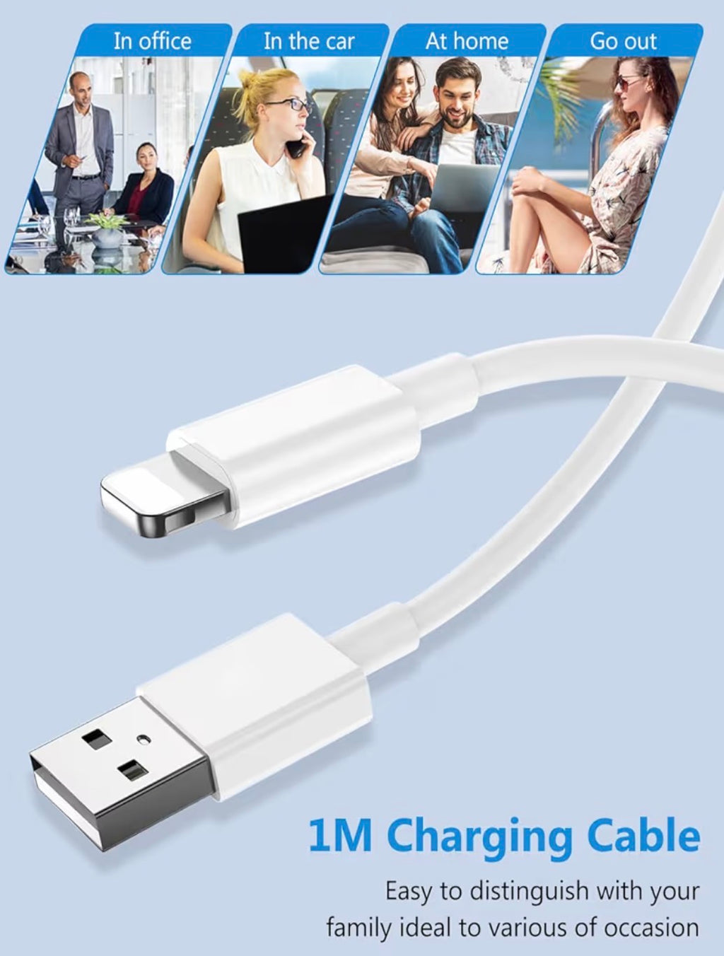 iPhone USB to lightning cable (1m)